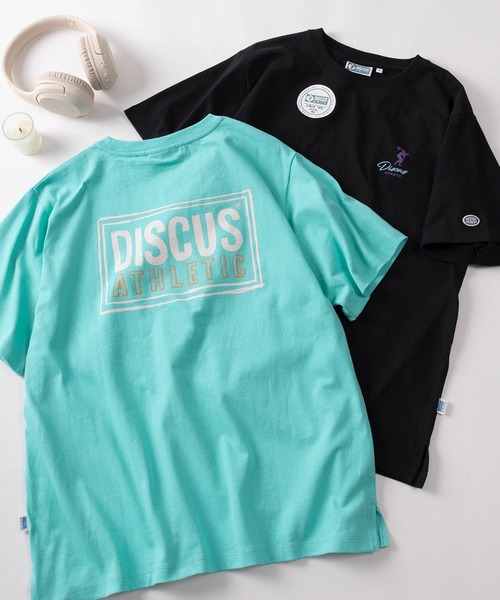 DISCUS(ディスカス)の「【71】【DISCUS/ディスカス】グラフィックデザイン バックプリント クルーネックTシャツ/ワンポイントワッペン/レディース(Tシャツ/カットソー・レディース・ブラック/ライトブルー/チャコールグレー/アッシュグレー/ブルー/ホワイト/ホワイト系その他/モカ・M/L)」の7枚目の写真