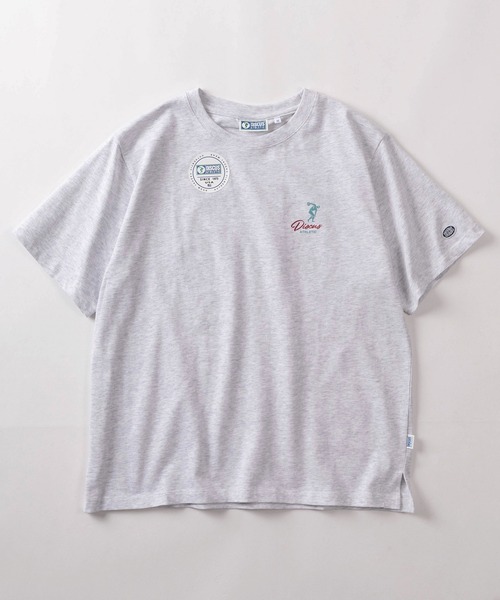 DISCUS(ディスカス)の「【71】【DISCUS/ディスカス】グラフィックデザイン バックプリント クルーネックTシャツ/ワンポイントワッペン/レディース(Tシャツ/カットソー・レディース・ブラック/ライトブルー/チャコールグレー/アッシュグレー/ブルー/ホワイト/ホワイト系その他/モカ・M/L)」の9枚目の写真