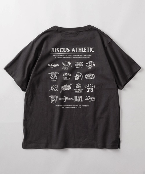 DISCUS(ディスカス)の「【71】【DISCUS/ディスカス】グラフィックデザイン バックプリント クルーネックTシャツ/ワンポイントワッペン/レディース(Tシャツ/カットソー・レディース・ブラック/ライトブルー/チャコールグレー/アッシュグレー/ブルー/ホワイト/ホワイト系その他/モカ・M/L)」の16枚目の写真