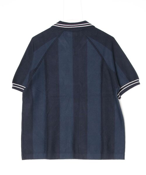 GUESS JEANS(ゲスジーンズ)の「GUESS JEANS STRIPED Polo Sweater ポロシャツ(ポロシャツ・メンズ・ネイビー/ピンク・XX-LARGE/MEDIUM/LARGE/X-LARGE/SMALL)」の11枚目の写真