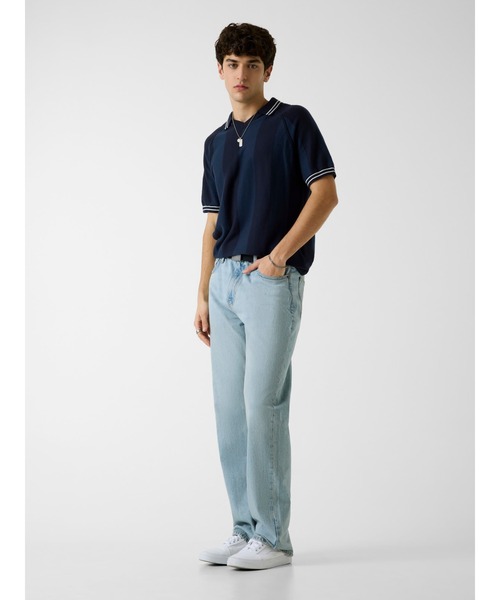 GUESS JEANS(ゲスジーンズ)の「GUESS JEANS STRIPED Polo Sweater ポロシャツ(ポロシャツ・メンズ・ネイビー/ピンク・XX-LARGE/MEDIUM/LARGE/X-LARGE/SMALL)」の9枚目の写真