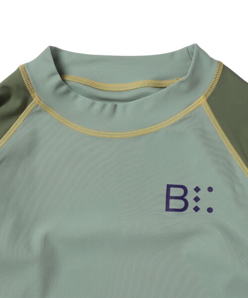 BEAMS mini（ビームスミニ）の「ラッシュガード スイムショーツ セット2026SS（100～130cm）（水着・キッズ・ブラック系その他2/ミント・L(120-130)/M(110-120)/S(100-110)）」の4枚目の写真