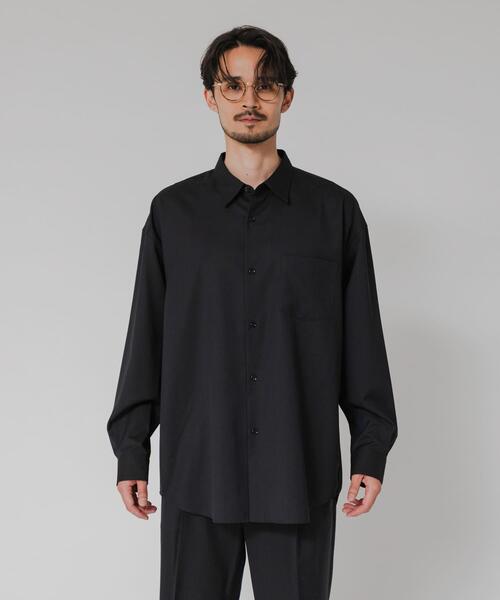 URBAN RESEARCH（アーバンリサーチ）の「WASHABLE WOOL OVER SHIRTS（シャツ/ブラウス・メンズ・ブラック/チャコールグレー/ネイビー・MEDIUM/LARGE）」の22枚目の写真