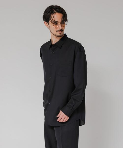 URBAN RESEARCH(アーバンリサーチ)の「WASHABLE WOOL OVER SHIRTS(シャツ/ブラウス・メンズ・ブラック/チャコールグレー/ネイビー・MEDIUM/LARGE)」の6枚目の写真