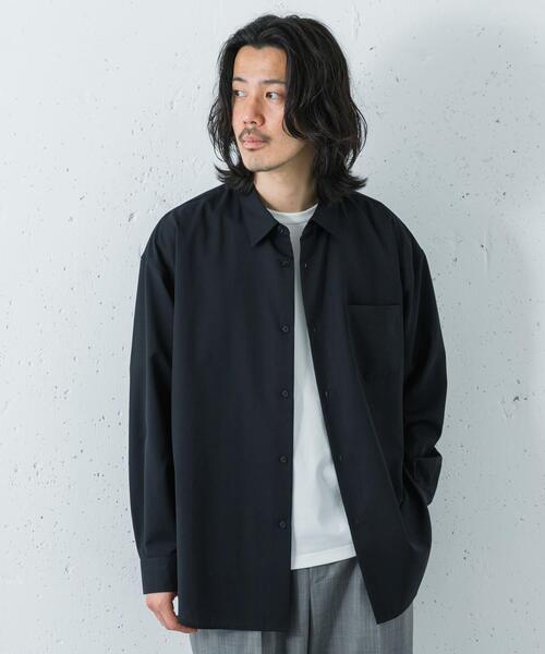 URBAN RESEARCH(アーバンリサーチ)の「WASHABLE WOOL OVER SHIRTS(シャツ/ブラウス・メンズ・ブラック/チャコールグレー/ネイビー・MEDIUM/LARGE)」の11枚目の写真