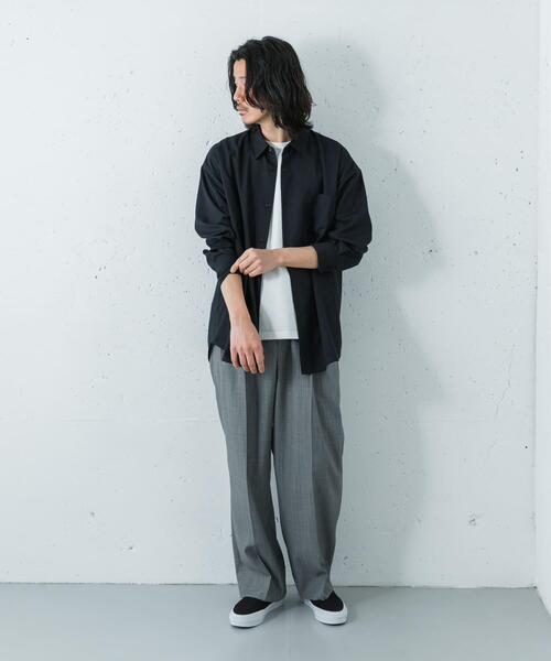 URBAN RESEARCH(アーバンリサーチ)の「WASHABLE WOOL OVER SHIRTS(シャツ/ブラウス・メンズ・ブラック/チャコールグレー/ネイビー・MEDIUM/LARGE)」の13枚目の写真