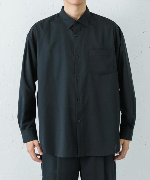 URBAN RESEARCH(アーバンリサーチ)の「WASHABLE WOOL OVER SHIRTS(シャツ/ブラウス・メンズ・ブラック/チャコールグレー/ネイビー・MEDIUM/LARGE)」の14枚目の写真