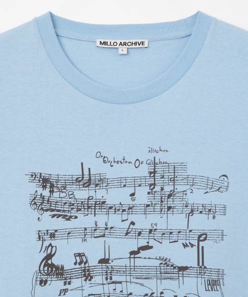 Millo Archive（ミロ アーカイブ）の「グリッチスコアTシャツ [スカイブルー]（Tシャツ/カットソー・メンズ・その他・LARGE/X-LARGE/MEDIUM）」の2枚目の写真