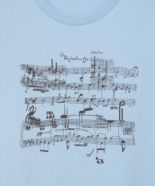Millo Archive（ミロ アーカイブ）の「グリッチスコアTシャツ [スカイブルー]（Tシャツ/カットソー・メンズ・その他・LARGE/X-LARGE/MEDIUM）」の3枚目の写真