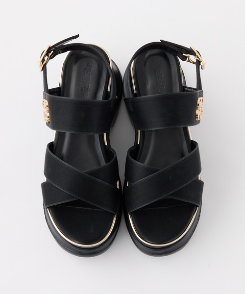 one after another NICE CLAUP（ワンアフターアナザーナイスクラップ）の「エンブレム付き厚底サンダル（サンダル・レディース・ブラック/アイボリー/サックスブルー・LARGE/MEDIUM/SMALL）」の8枚目の写真