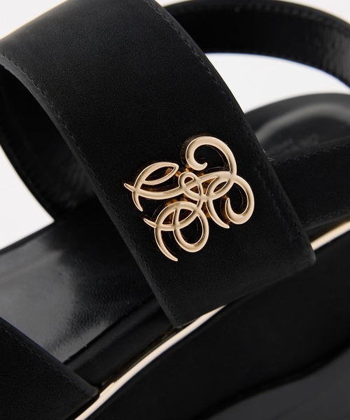 one after another NICE CLAUP（ワンアフターアナザーナイスクラップ）の「エンブレム付き厚底サンダル（サンダル・レディース・ブラック/アイボリー/サックスブルー・LARGE/MEDIUM/SMALL）」の6枚目の写真