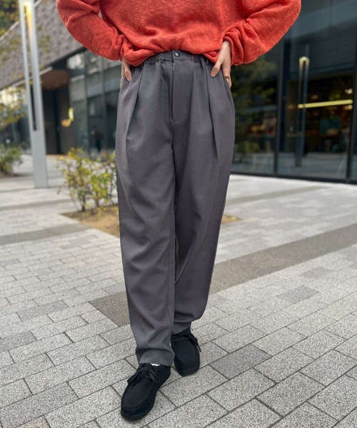 soglia(ソリア)の「soglia/ソリア RELAXING MELANGE PANTS(スラックス・レディース・グレー/チャコールグレー・S)」の8枚目の写真