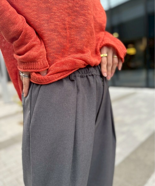 soglia(ソリア)の「soglia/ソリア RELAXING MELANGE PANTS(スラックス・レディース・グレー/チャコールグレー・S)」の10枚目の写真