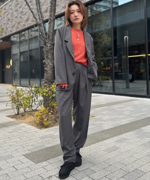 soglia(ソリア)の「soglia/ソリア RELAXING MELANGE PANTS(スラックス・レディース・グレー/チャコールグレー・S)」の13枚目の写真