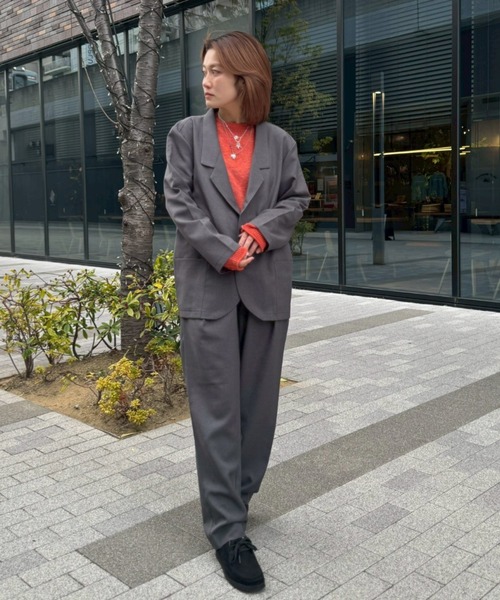 soglia(ソリア)の「soglia/ソリア RELAXING MELANGE PANTS(スラックス・レディース・グレー/チャコールグレー・S)」の14枚目の写真