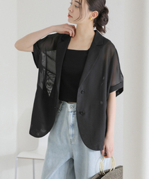 La TOTALITE | 【洗える】シアーカラミハーフスリーブジャケット(その他アウター)