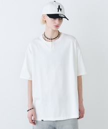 AFF AIVER 16/-ウォッシュ天竺スキッパーS/S TEE