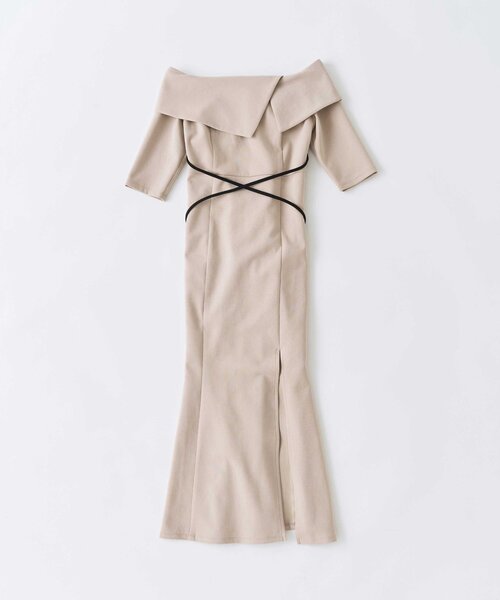 OLIVE des OLIVE(オリーブデオリーブ)の「【Belle Charme】Offshoulder Collar Mermaid Onepiece(ワンピース・レディース・ベージュ/オートミール/ブラック・FREE)」の14枚目の写真