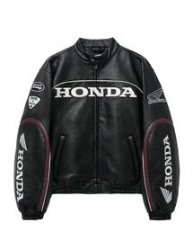 HONDA MOTORCYCLE(�z���_���[�^�[�T�C�N��)��Engineered Leather Racing Jacket Black(���C�_�[�X�W���P�b�g)