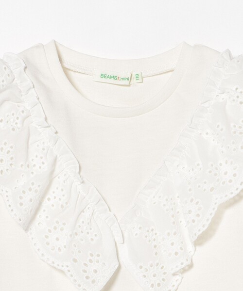 BEAMS mini(ビームスミニ)の「コットン レース Tシャツ 2026SS (90~140cm)(Tシャツ/カットソー・キッズ・オフホワイト/レッド系その他・90/110/120/130/140/100)」の8枚目の写真