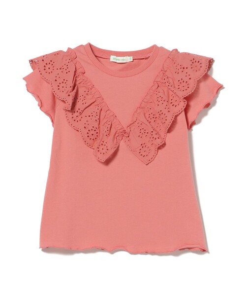 BEAMS mini(ビームスミニ)の「コットン レース Tシャツ 2026SS (90~140cm)(Tシャツ/カットソー・キッズ・オフホワイト/レッド系その他・90/110/120/130/140/100)」の14枚目の写真