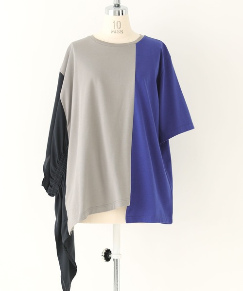 kOhAKU(コハク)の「シフォンシャーリングアシメカットソー(Tシャツ/カットソー・レディース・ブラック/グレー・FREE)」の21枚目の写真