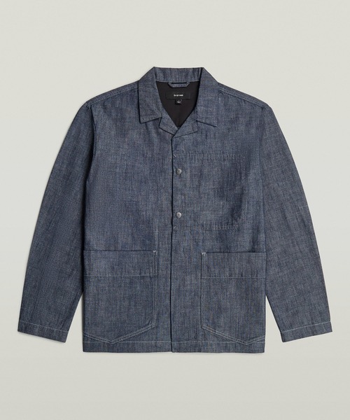 G-STAR(ジースター)の「【Safari Online掲載】Marseille Blazer 3.0/ミリタリーディテールデニムブレザー(デニムジャケット・メンズ・ダークインディゴブルー・SMALL/MEDIUM/LARGE/X-SMALL/X-LARGE)」の2枚目の写真