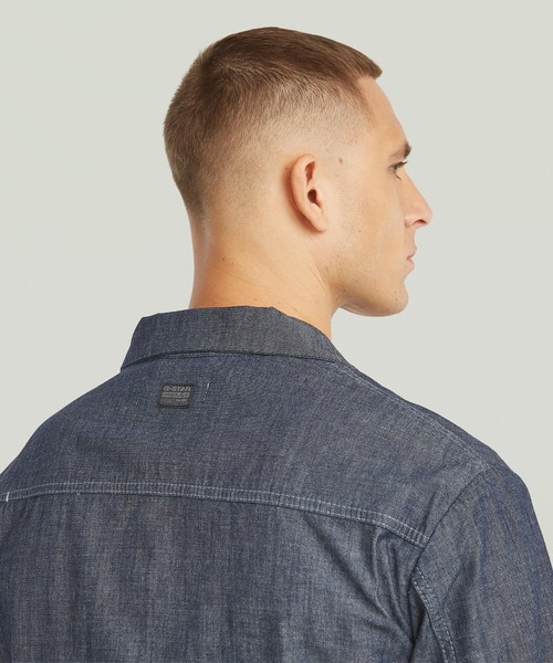 G-STAR(ジースター)の「【Safari Online掲載】Marseille Blazer 3.0/ミリタリーディテールデニムブレザー(デニムジャケット・メンズ・ダークインディゴブルー・SMALL/MEDIUM/LARGE/X-SMALL/X-LARGE)」の4枚目の写真