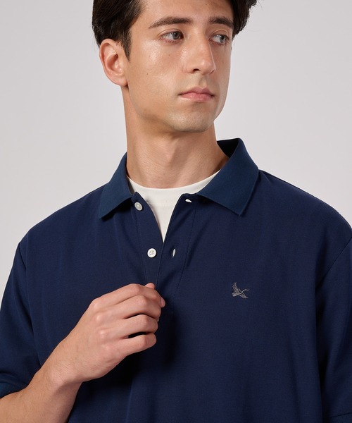 Eddie Bauer(エディーバウアー)の「フィールド 半袖ポロシャツ(ポロシャツ・メンズ・ホワイト/ブラック/ネイビー/杢グレー/ブルー/オレンジ・XL/L/M/S/XXL)」の15枚目の写真