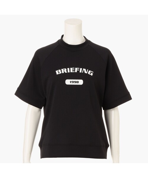 ゴルフ ゴルフウェア BRIEFING ブリーフィング Tシャツ ブラック M BRIEFING GOLF／ブリーフィングゴルフ】WOMEN'S COLLEGE LOGO HIGHNECK