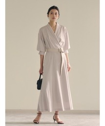 anuans | ショールカラーナローワンピース(ワンピース)