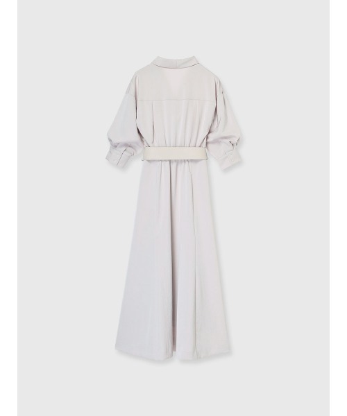 anuans（アニュアンス）の「ショールカラーナローワンピース（ワンピース・レディース・チャコールグレー/ライトベージュ・SMALL/MEDIUM）」の5枚目の写真