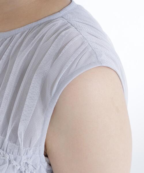 NATURAL BEAUTY BASIC（ナチュラルビューティーベーシック）の「チュールシャーリングブラウス（シャツ/ブラウス・レディース・ブラウン/ブルー/オフホワイト・ﾌﾘ-）」の17枚目の写真