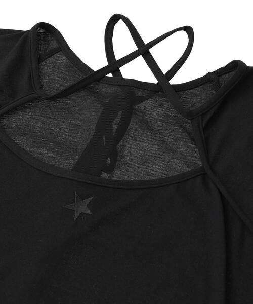 CONVERSE TOKYO(コンバーストウキョウ)の「2WAY SHEER STRAP TEE(Tシャツ/カットソー・レディース・ライトベージュ/ブラック・FREE)」の20枚目の写真