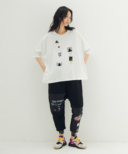STOF（ストフ）の「PATCH Tee（Tシャツ/カットソー・メンズ・ブラック/ホワイト・M/S）」の4枚目の写真