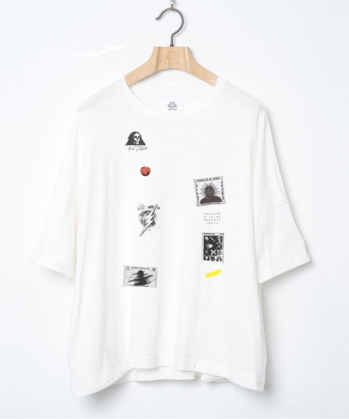 STOF（ストフ）の「PATCH Tee（Tシャツ/カットソー・メンズ・ブラック/ホワイト・M/S）」の8枚目の写真