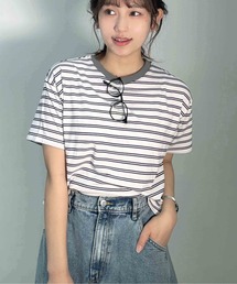AS KNOW AS plus | 〇マルチボーダー半袖Tシャツ【接触冷感】(Tシャツ/カットソー)
