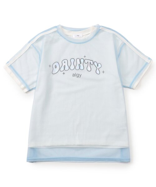 algy(アルジー)の「チュールTシャツ&Tシャツ2Pセット(Tシャツ/カットソー・キッズ・レインボー/サックスブルー/ブラック・160/150/140/130)」の2枚目の写真