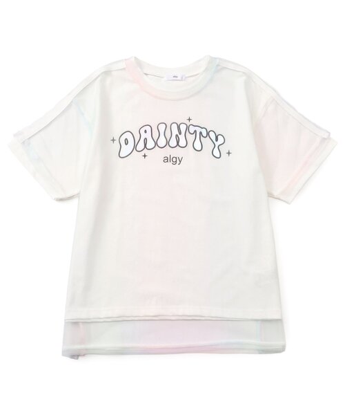 algy(アルジー)の「チュールTシャツ&Tシャツ2Pセット(Tシャツ/カットソー・キッズ・レインボー/サックスブルー/ブラック・160/150/140/130)」の3枚目の写真