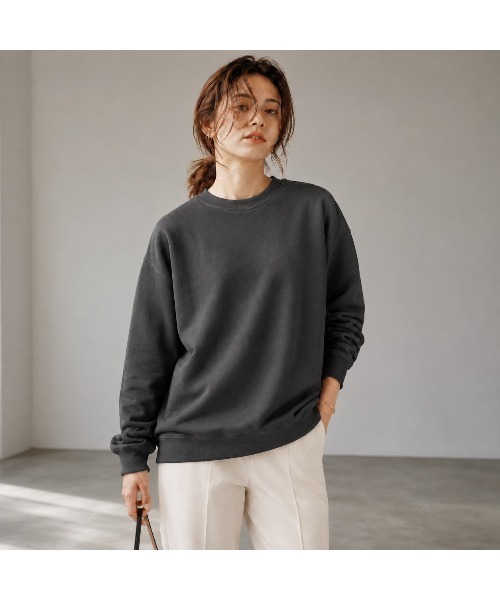 tokohana(トコハナ)の「トレーナー スウェット 春 秋 オバーサイズ ゆったり(スウェット・レディース・ラベンダー/ブルー/ブラック/ホワイト/グレー・FREE)」の3枚目の写真
