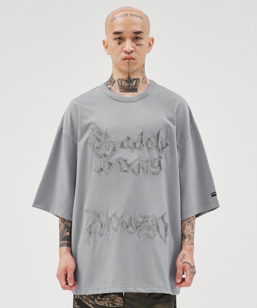 AJOBYAJO（アジョバイアジョ）の「Shadow Boxing Applique T-Shirt [GREY]（Tシャツ/カットソー・レディース・その他・LARGE/MEDIUM/X-LARGE）」の5枚目の写真