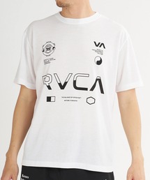 RVCA/ルーカ 半袖 Tシャツ ロゴ バックプリント 速乾 軽量 ストレッチ セットアップ対応 BG04A222