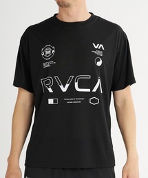 RVCA/ルーカ 半袖 Tシャツ ロゴ バックプリント 速乾 軽量 ストレッチ セットアップ対応 BG04A222