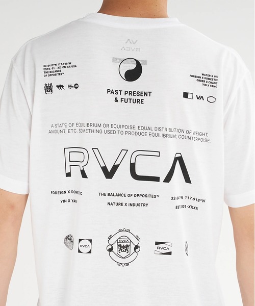 RVCA(ルーカ)の「RVCA/ルーカ 半袖 Tシャツ ロゴ バックプリント 速乾 軽量 ストレッチ セットアップ対応 BG04A222(Tシャツ/カットソー・メンズ・ブラック/ホワイト・L/M/S)」の6枚目の写真