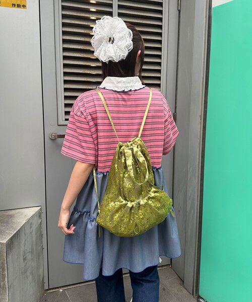 HELLO.SANFRANCISCO(ハローサンフランシスコ)の「【HELLO.SANFRANCISCO/ハローサンフランシスコ】スパンコールナップサック(バックパック/リュック・レディース・サックスブルー/グリーン/パープル・ONE SIZE)」の20枚目の写真