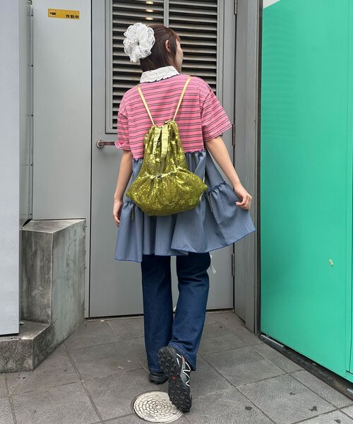 HELLO.SANFRANCISCO(ハローサンフランシスコ)の「【HELLO.SANFRANCISCO/ハローサンフランシスコ】スパンコールナップサック(バックパック/リュック・レディース・サックスブルー/グリーン/パープル・ONE SIZE)」の22枚目の写真