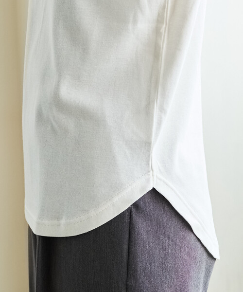 FREAK'S STORE（フリークスストア）の「限定展開　<抗菌防臭・接触冷感>MINT(ミント) クルーネック ノースリーブ Tシャツ（Tシャツ/カットソー・レディース・オリーブ/オレンジ/ピンク/ブラウン/ブラック/サックスブルー/オフホワイト・LARGE/MEDIUM/SMALL）」の9枚目の写真