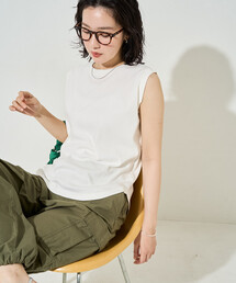 限定展開　<抗菌防臭・接触冷感>MINT(ミント) クルーネック ノースリーブ Tシャツ