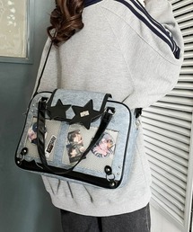 【Y2Kガーリー】レトロ痛バッグ 大容量ショルダー/斜め掛け/トートバッグ(ディスプレイボード付き)