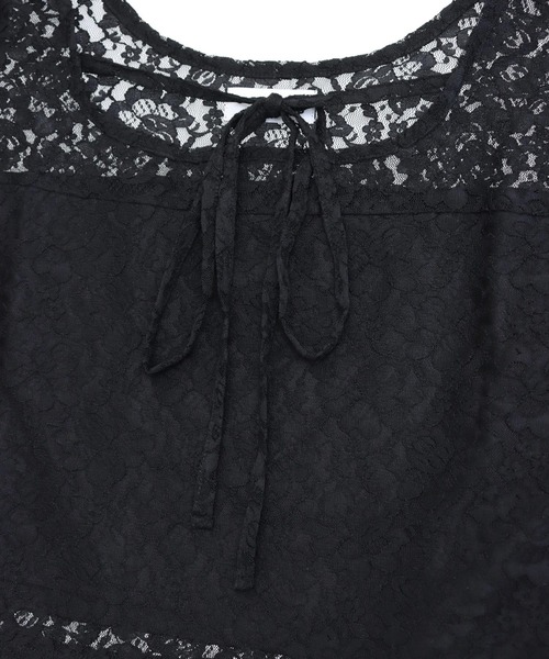 ANAP(アナップ)の「eggモデル せりなコラボ レーストップス(Tシャツ/カットソー・レディース・ホワイト/レッド/ブラック/ブルー・XS/S)」の20枚目の写真